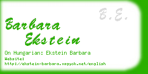 barbara ekstein business card